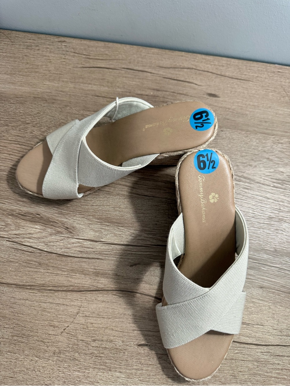 Tommy Bahama Cream Crossband Espadrille Slides, 6.5 & 8, NWT - Picture 7 of 8